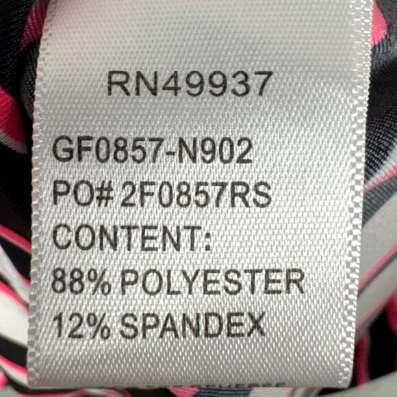 Tail Wmens Golf Shirt Bright Pink Black Abstract Pattern Sleeveless Size XS NWOT - Picture 7 of 8